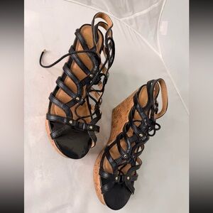 Brash Womens Platform Sandals Black Size 8